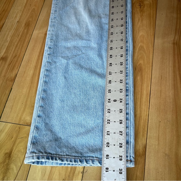 Toteme Jeans Flair Sz 27 Lightwashed Cotton Wide Leg - Picture 13 of 15